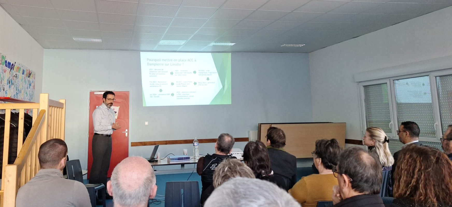 Inauguration et échanges autour de l’installation photovoltaïque en Autoconsommation Collective Patrimoniale de la commune de Dampierre-sur-Linotte Visuel