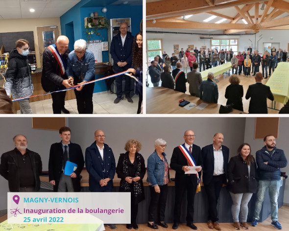 Inauguration des travaux de rénovation de la nouvelle boulangerie de Magny-Vernois